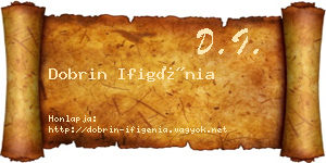 Dobrin Ifigénia névjegykártya